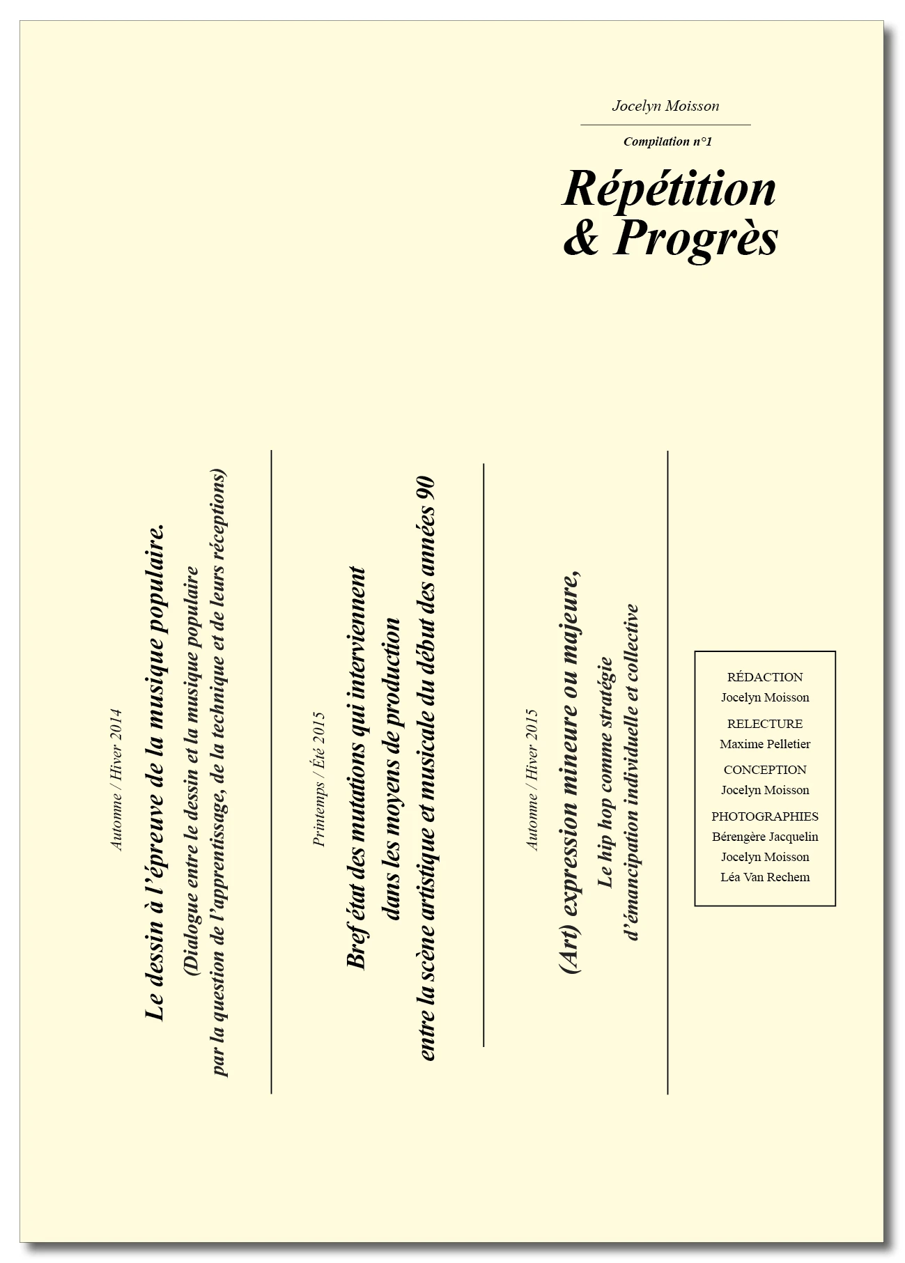 M&eacute;moire Jocelyn Moisson