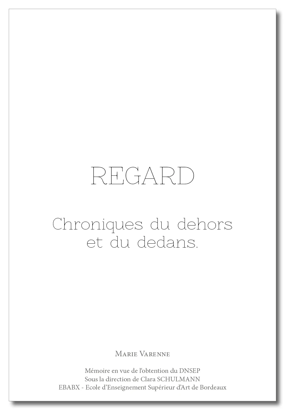 Mémoire Marie Varenne